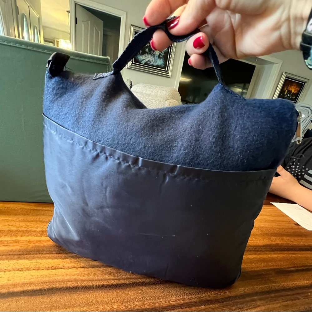 Stylish Navy Blue and Black Travel Blankets (both)